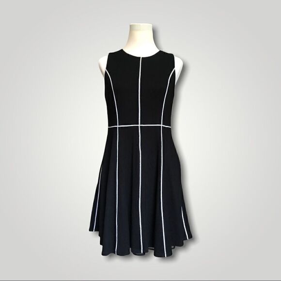 Catherine Malandrino Dress Black and White Flare - Picture 2 of 11